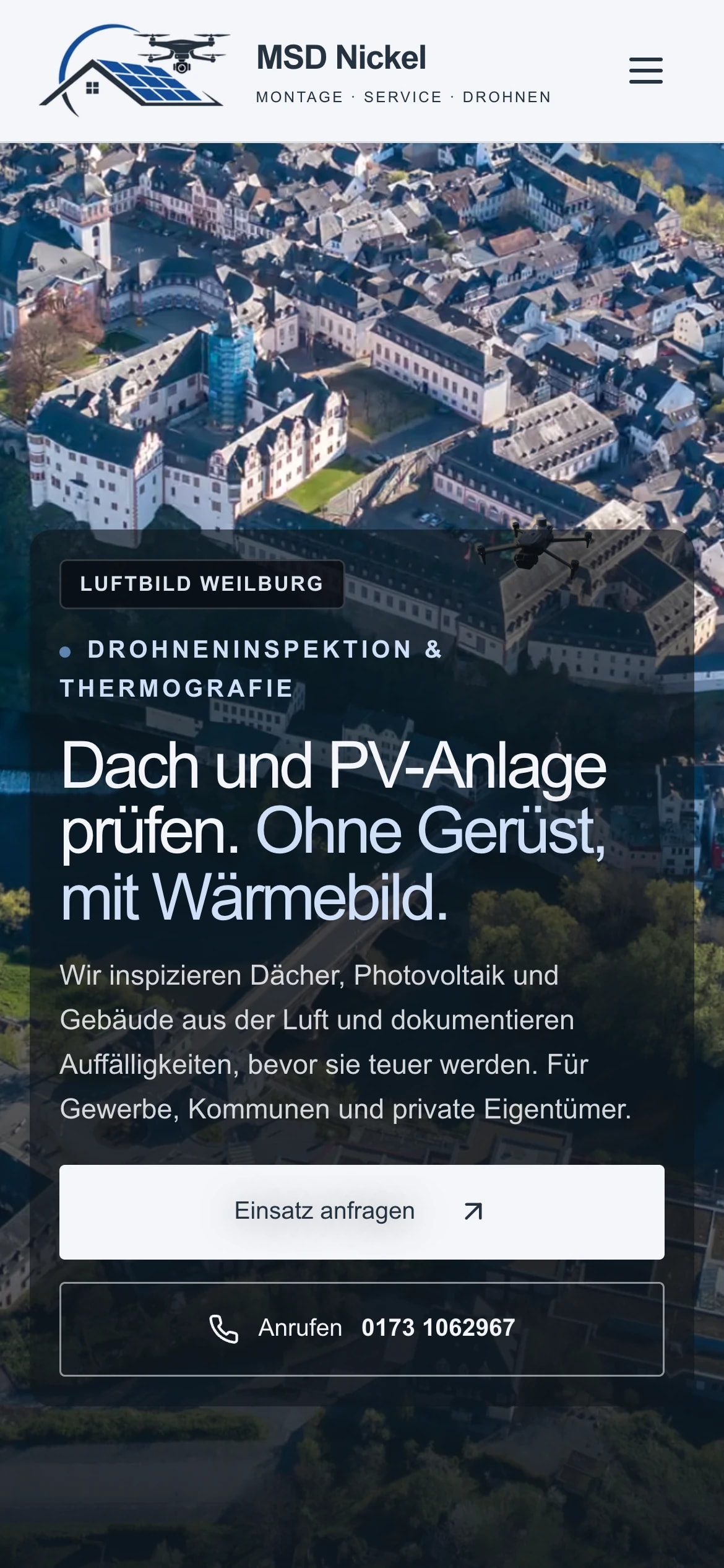 Startseite von MSD Nickel auf dem Handy