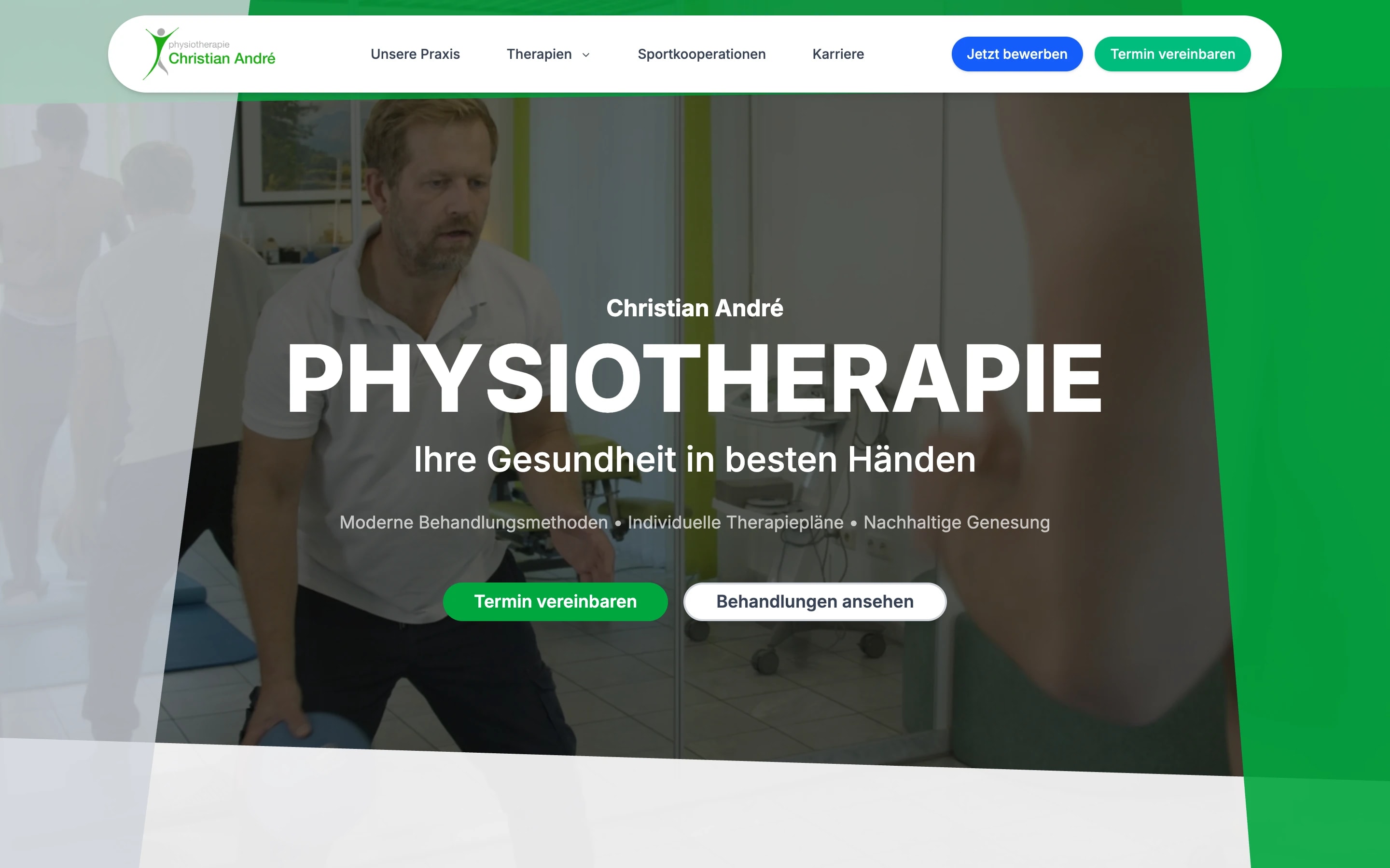 Startseite von Physiotherapie Christian André